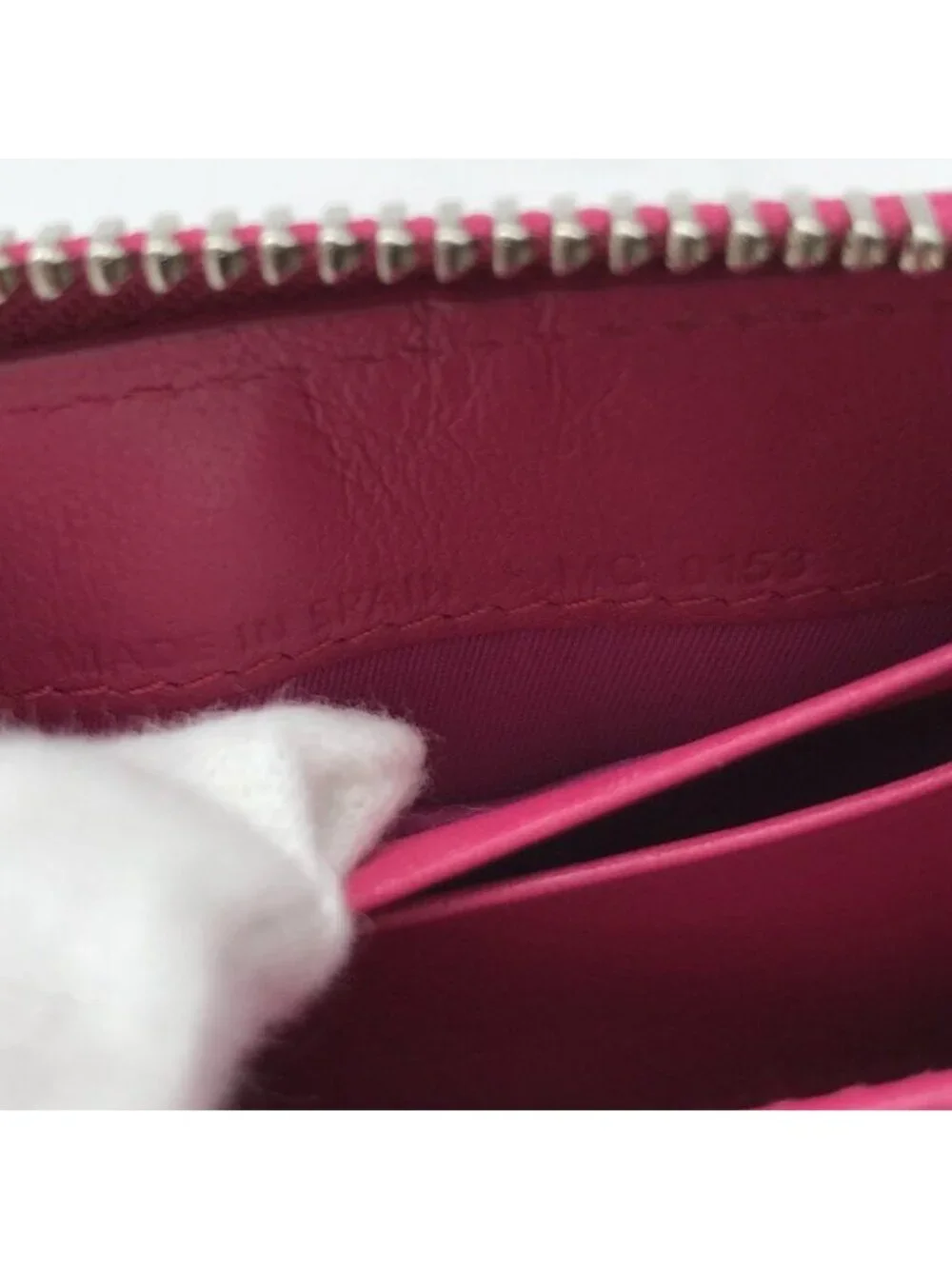 Dior Cannage Enamel Coin Case Wallet Pink